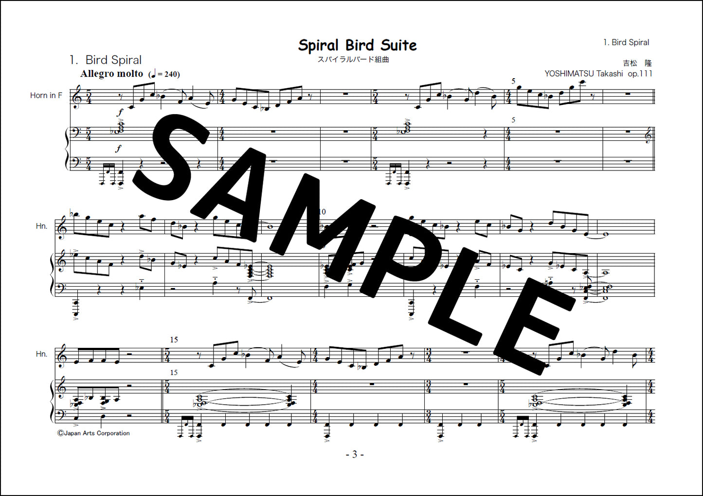 Spiral Bird Suite op.111