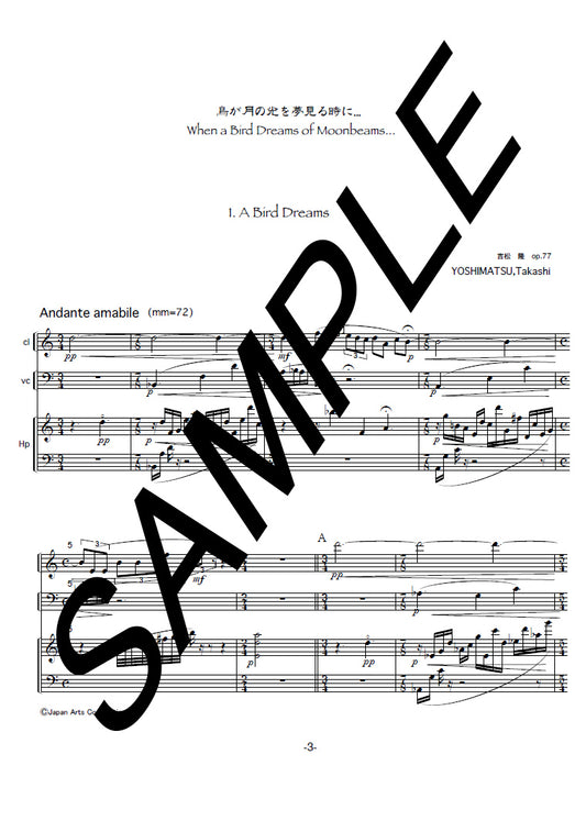 When a Bird Dreams Moonbeams op.77 (Study Score)