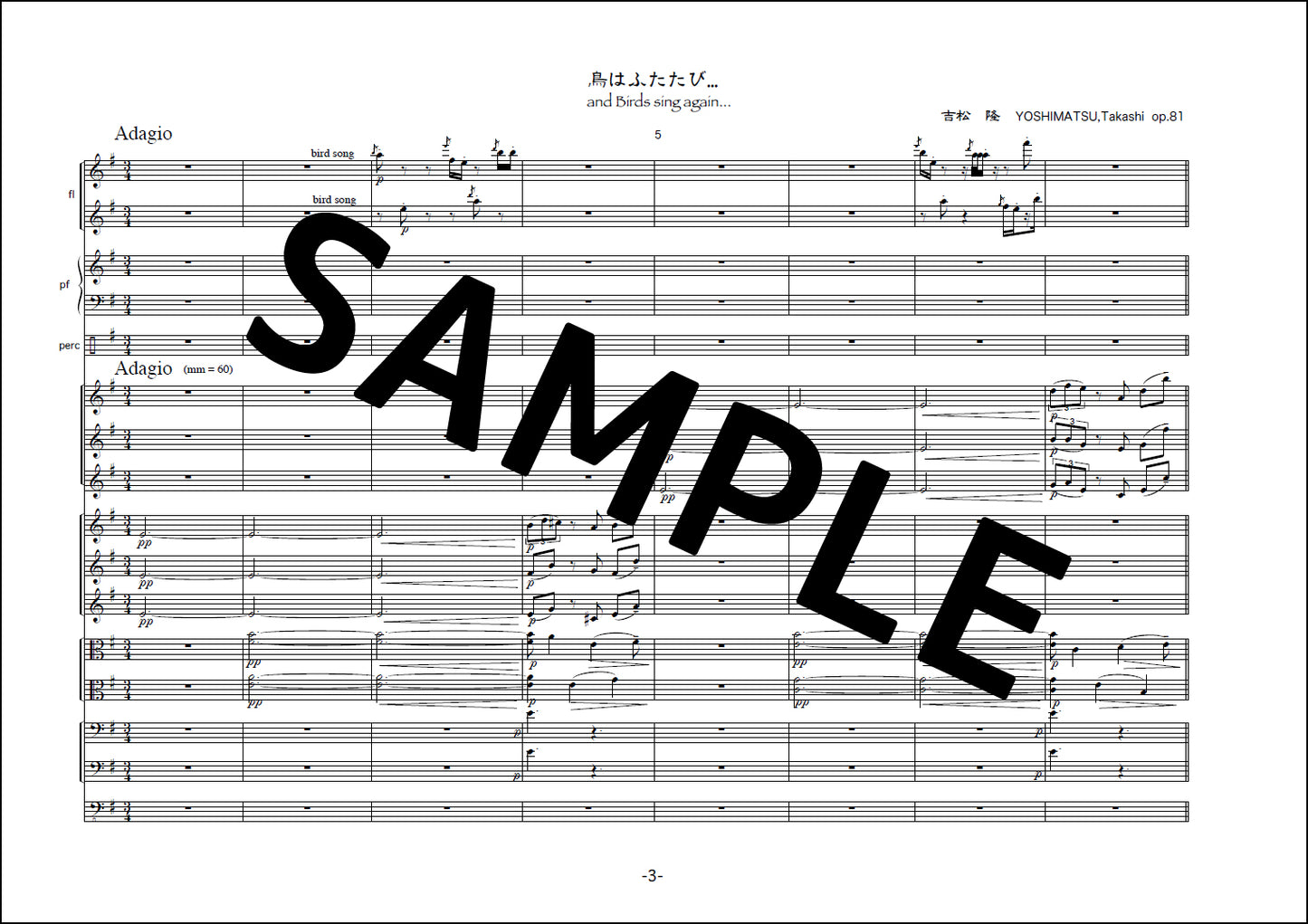 and Birds sing again for Chamber Orchestra op.81